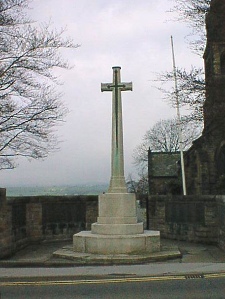 The War Memorial for Clay Cross, Derbyshire, outside St. Bartholomew's Church