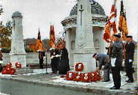 The wreaths are laid