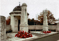 THe memorial after the ceremony had finished